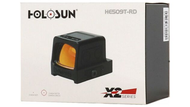 HOLOSUN 509 ENCLOSED RED MULTI RETICLE SOLAR TITANIUM PISTOL OPTIC
